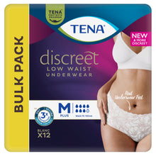 TENA Discreet Low Waist Incontinence Underwear - White 