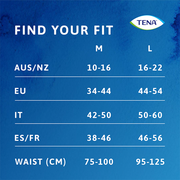 TENA Discreet Low Waist Incontinence Underwear - White