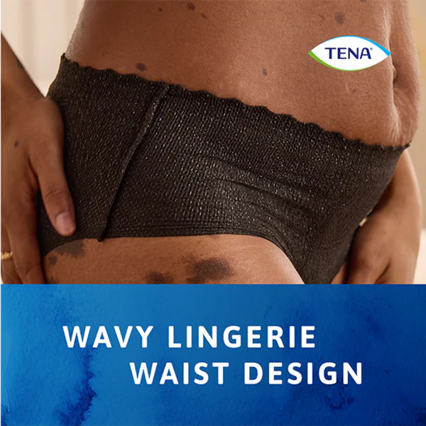 TENA Discreet Low Waist Incontinence Underwear - Black (Disposable)
