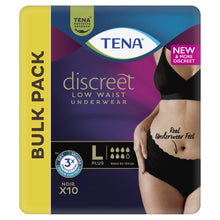 TENA Discreet Low Waist Incontinence Underwear - Black (Disposable) 