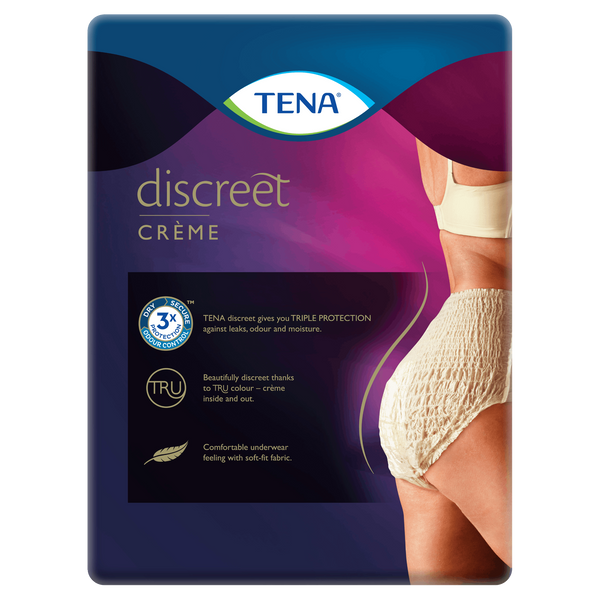 TENA Discreet High Waist Incontinence Underwear - Crème