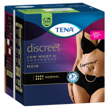 TENA Discreet Low Waist Incontinence Underwear - Black (Disposable) 