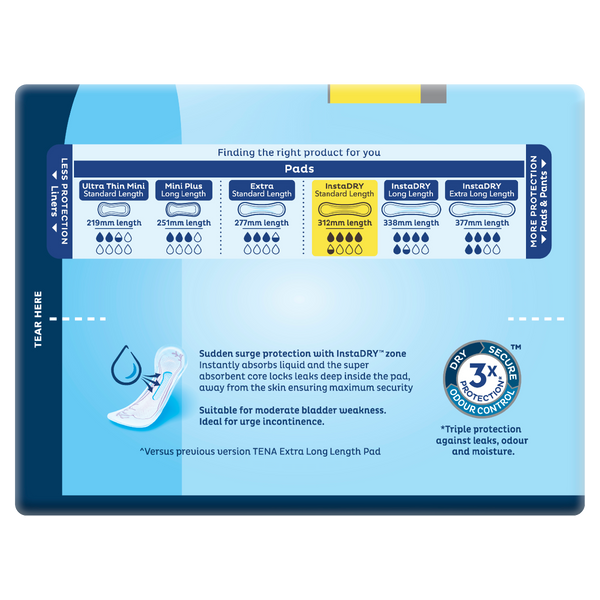 TENA InstaDRY™ Standard Length Pads